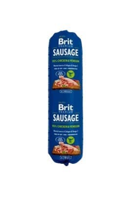 Brit kobasica za pse - piletina i divljac 800 g